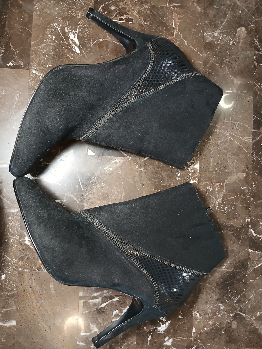 Coach and Four Black Pointed Toe Stiletto Ankle Booties